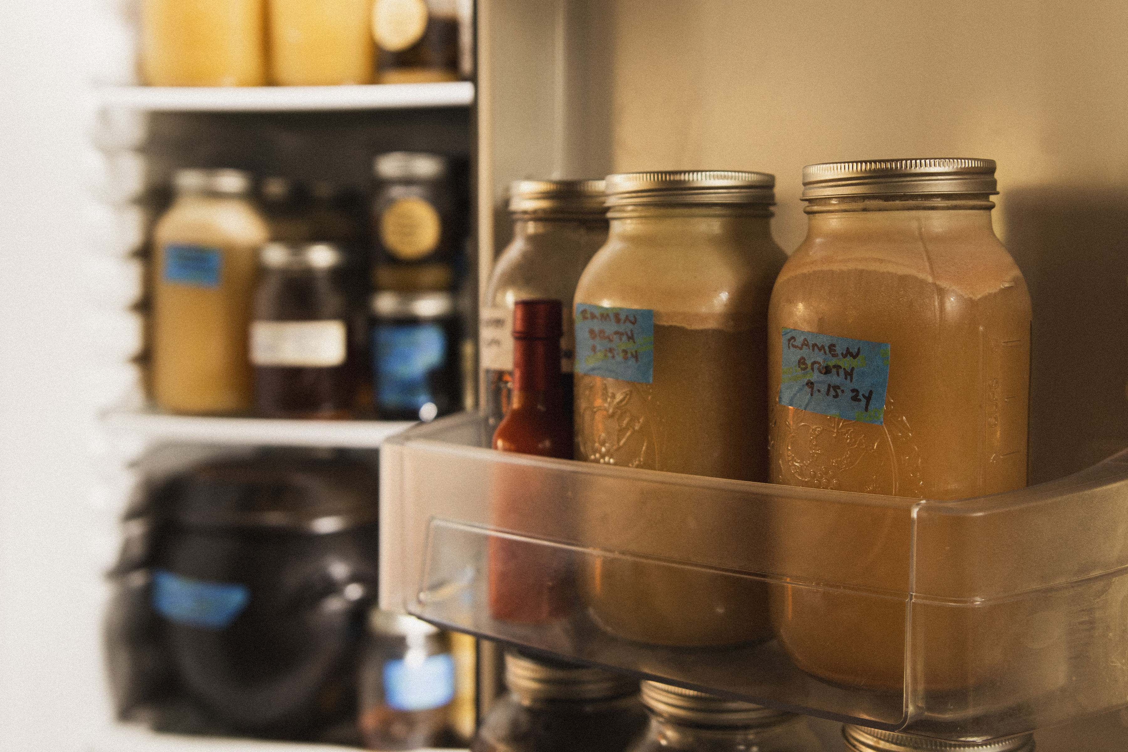 black walnuts, pine cones, syrups, preserved ingredients